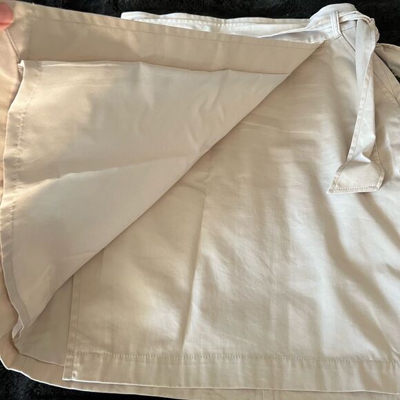 Brushed Twill Wrap Skirt - Picture 2 of 4